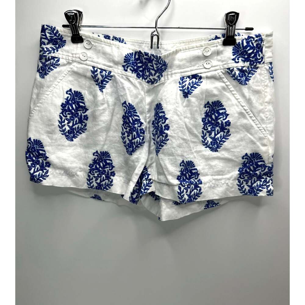 Vineyard Vines Linen Floral Medallion 2.5" Shorts White Women 2